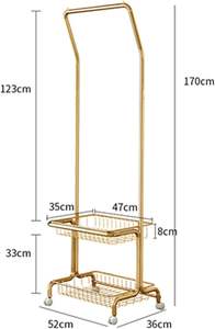 Custom LOGO Salon Gold Metal Human Hair Rack Wig Shop Display Shelf Floor Standing Hair Extension Display <b>Stand</b> - Product Image 6
