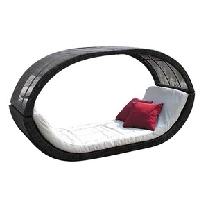 High Quality Durable <strong>Outdoor</strong> Rattan <strong>Daybed</strong> Sun Beds <strong>with</strong> <strong>Canopy</strong> Foldable for Hotels Villas Beach Sunbathing - Product Image 5