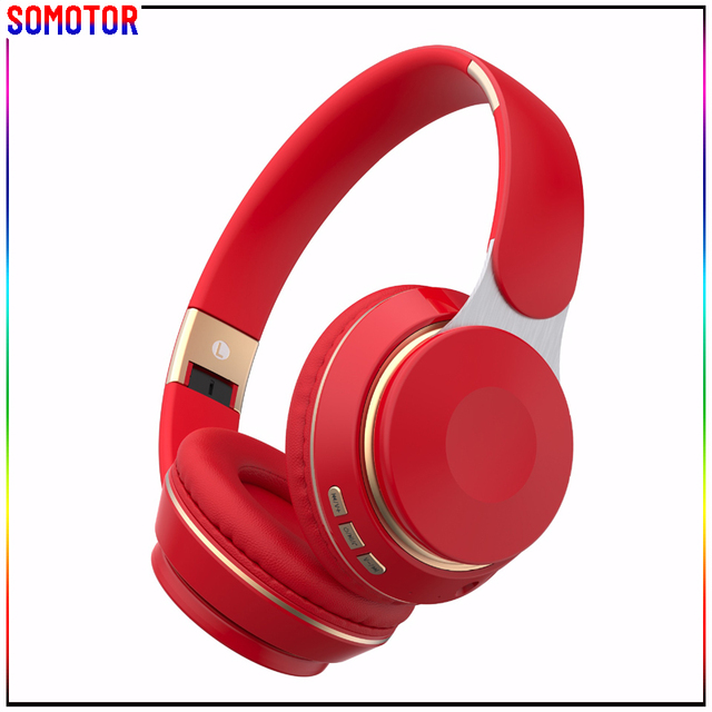 Bluetooth 6.0 Foldable Retractable Headphone Stereo Heavy Bass Support SD Card Free-hand Calling