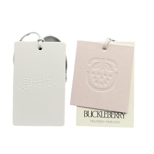 Étiquettes personnalisées Hongjie en papier rectangulaires gaufrées pour vêtements, chaussures et usage intérieur - Product Image 5