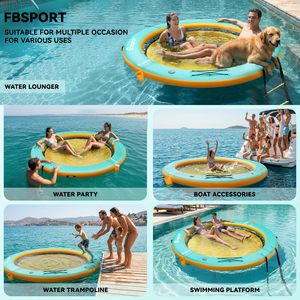 Hamac gonflable flottant avec filet pour la détente, le bronzage, le repos et les activités aquatiques adaptées aux <span class=keywords><strong>animaux</strong></span> de compagnie - Product Image 2