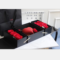 Boîte de Bouquet de fleuriste d'usine, emballage de boîte à fleurs, emballage de cadeau de luxe, boîte à fleurs de Rose pour cadeau de saint-valentin