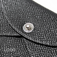 Dompet Koin Kecil Unisex Mewah Ringan dari Kulit Sapi Asli dengan Desain Tombol Kancing, Warna Kustom, Eksklusif