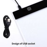 Vente chaude Ultra Mince A3 Tablette Graphique Traçage Pad Traceur Tatouage Boîte À Lumière USB Puissance Planche À Dessin