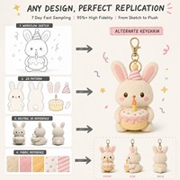 Peluche Porte-clés Lapin Personnalisé ODM, Cadeau de Nouvel An, Mascotte, Vente en Gros, Logo CPC, Cadeau de Fêtes Saisonnier, Jouet Doux