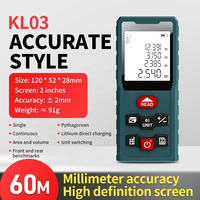 Télémètre laser industriel numérique 60m CLASSE 2 620~690nm IP54 Étanche Précision 2mm 30s pour l'ingénierie civile en intérieur