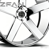 Jantes en alliage forgé monobloc 5 branches ZFAN 17-26 pouces 5x114.3 120 130 6061-T6 chromées polies argentées pour BMW E90 E92 F30 M3 911