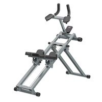 Escaladeur de marche pliable multifonctionnel en métal à commande mécanique 136x55x41cm - Équipement de fitness pour salle de sport intérieure