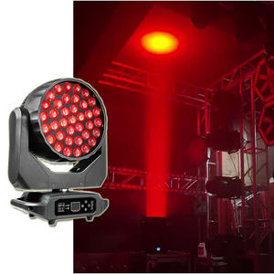 37 15W ズームLEDライト ムービングヘッドウォッシュ ステージライト 劇場用ビーム テーマパーク用 DMX制御 - Product Image 3