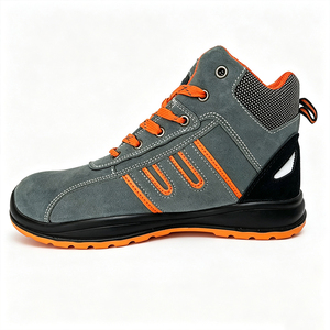 SFA4 Zapatos para correr de gamuza gris naranja para hombre, suela antipinchazos, calzado deportivo transpirable para todas las estaciones - Product Image 6