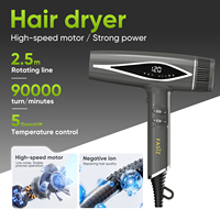 Ensemble complet de coiffure multifonctionnel à LED haute puissance avec affichage numérique, kit d'outils capillaires 5-en-1 pour salon de coiffure et usage domestique