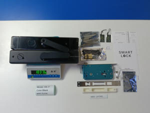 Serrure intelligente Wi-Fi Clavier numérique d'empreintes digitales pour Tuya App-Accès contrôlé-Serrure intelligente de poignée de porte en bois d'alliage d'aluminium - Product Image 3