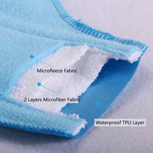 6 kit di assorbenti igienici riutilizzabili pz/set pastiglie per periodi mestruali femminili in tessuto organico fodera in pile polare tuta Wet Bag lavabile - Product Image 2