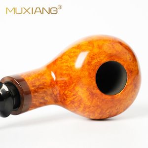 Muxiang Briar Wood Smoking Pipe Bent Type Light Color Tobacco Pipe For Dry Tobacco Use - Product Image 3