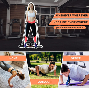 강력한 푸시 업 보드 효과 푸시 업 핸들 세트 윗몸 일으키기 바 저항 밴드 휴대용 홈 체육관 운동 장비 - Product Image 5