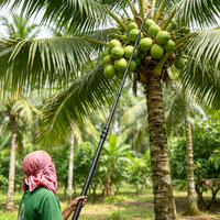 Approvisionnement direct usine : Perche télescopique en fibre de carbone de 6 m pour la cueillette de fruits, la récolte en verger et les applications agricoles