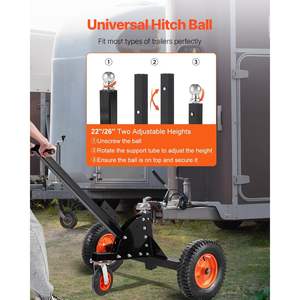 2-en-1 DB 1500lbs Trailer Dolly con altura ajustable 2in Ball y Caster 22 y 26 pulgadas Dolly de doble propósito - Product Image 6