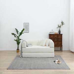 Adjustable Cushion Back Sleeper <b>Sofa</b>, Corduroy Polyurethane Upholstered Foldable Compressed Sectional Couch for Apartment <b>Office</b> - Product Image 2