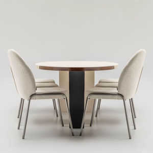 Juego de Comedor Moderno con Mesa Ovalada, 6 Piezas, Estructura de Hierro, Tablero de Madera, Muebles Duraderos para el Hogar - Product Image 3