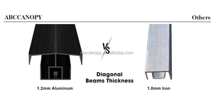 ABCCANOPY Alu Gartenpavillon 3x3 m Luxus Pavillon Hardtop Festes Dach Partyzelt Gazebo <span class=keywords><strong>Abri</strong></span> <span class=keywords><strong>De</strong></span> <span class=keywords><strong>jardin</strong></span> En Métal Pérgola - Product Image 3