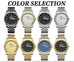 Binbond B9757 9757 Waterproof Luminous Hands <b>Men's</b> Brand <b>Wrist</b> <b>Watch</b> Stainless Steel Strap Luxury Man Wristwatches for <b>Men</b> Reloj - Product Image 2
