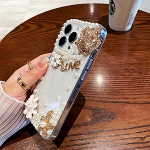 Bella corona di diamante artificiale con perline fiore TPU custodia per telefono cellulare per Iphone 7 8 X Xr Xs 11 12 13 14 15 16 Pro Max - Product Image 5
