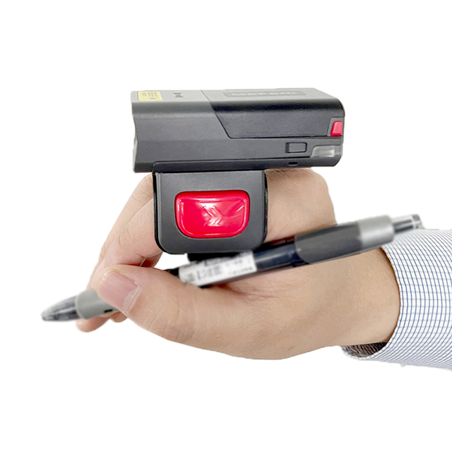 Portable Ring Barcode Scanner Wireless 2.4Ghz &USB Wired Mac OS.Android Wearable Mini Finger Bar Code Scanners