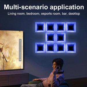 Paneles de Luz LED Cuántica RGB para Pared, Cuadrados, Sincronización con Música, Control Remoto por Aplicación, Modulares, Iluminación Ambiental para Juegos, Dormitorio, Retroiluminación de <span class=keywords><strong>TV</strong></span>, CE RoHS - Product Image 5