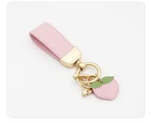 Key Chains Wholesale Fashion New Car Cute Keychain Pendant Simple Colorful Leather Rope Bag Key Rings Buckle