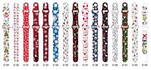 Bracelet IWatch imprimé de dessins animés de Noël et d'Halloween, bracelet en silicone pour IWatch <span class=keywords><strong>7</strong></span>, cadeau de Noël - Product Image 4