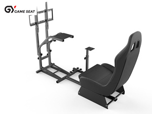 GY032B Soporte OEM una pantalla Simulador de carreras de conducción 3 pedales Simulador de coche Juego de PC Simulador de conducción - Product Image 4