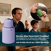 Filtre à air personnel ultra-léger pour fumeurs, plus de 1000 utilisations, filtre à charbon actif, conception Smoke Buddy pour l'intérieur/voyage