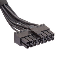 Kabel Ekstensi Daya Motherboard ATX 24-Pin Inti Tembaga Kustom untuk Penggunaan Elektronik Otomotif, Kabel Berselubung untuk Casing PC