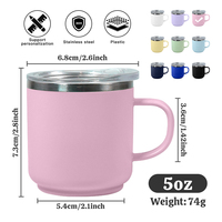 Mug à café personnalisé Airpot Termousse, mini 5 oz, plastique + intérieur en acier inoxydable, mug à expresso
