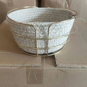 Scorte molto a buon mercato, stile decorativo filo di Design pane cesto di conservazione <span class=keywords><strong>in</strong></span> <span class=keywords><strong>tessuto</strong></span> per cibo e cucina essenziali - Product Image 1