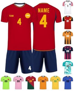 Ensemble de maillots de football personnalisés sublimés pour hommes, manches courtes, respirant, en polyester, uniformes de football toutes saisons, vêtements d'équipe pour adultes - Product Image 5