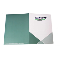 Carpeta de presentación A4 personalizada, Archivo Comercial de cartón impermeable con encuadernación de folletos plegados de papel recubierto en superficie