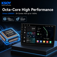KSOY-TS18 Autoradio Android DVR Navigation Audio Voiture Android 6+128G Caméra 360 Double BT Écran Tactile Carplay Sans Fil Universel