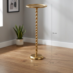 Mesa Consola Antigua con Pedestal, 56 cm de Altura, Diseño Tradicional, Mueble para Sala de Estar, Base Estable de 22 cm de Diámetro, ¡Imprescindible! - Product Image 6
