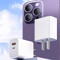 Adaptor Dinding Pengisian Cepat 20W Tipe-C dengan Material PD Gan & ABS, Fitur Jam Alarm untuk Ponsel dan Earphone
