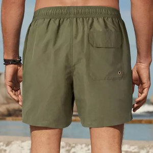 กางเกงว่ายน้ำชายแบบใหม่ ดีไซน์เองได้ เอวยางยืดใส่สบาย ซับในตาข่ายรัดรูป พร้อมปักโลโก้ได้ ชุดว่ายน้ำชายหาด - Product Image 3