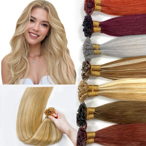 Factory <b>Hair</b> <b>Extensions</b> Russian <b>Hair</b> Flat Tip Keratin <b>Hair</b> <b>Extensions</b> in Medium Brown with 18in TO 30INCH In-stock - Product Image 5