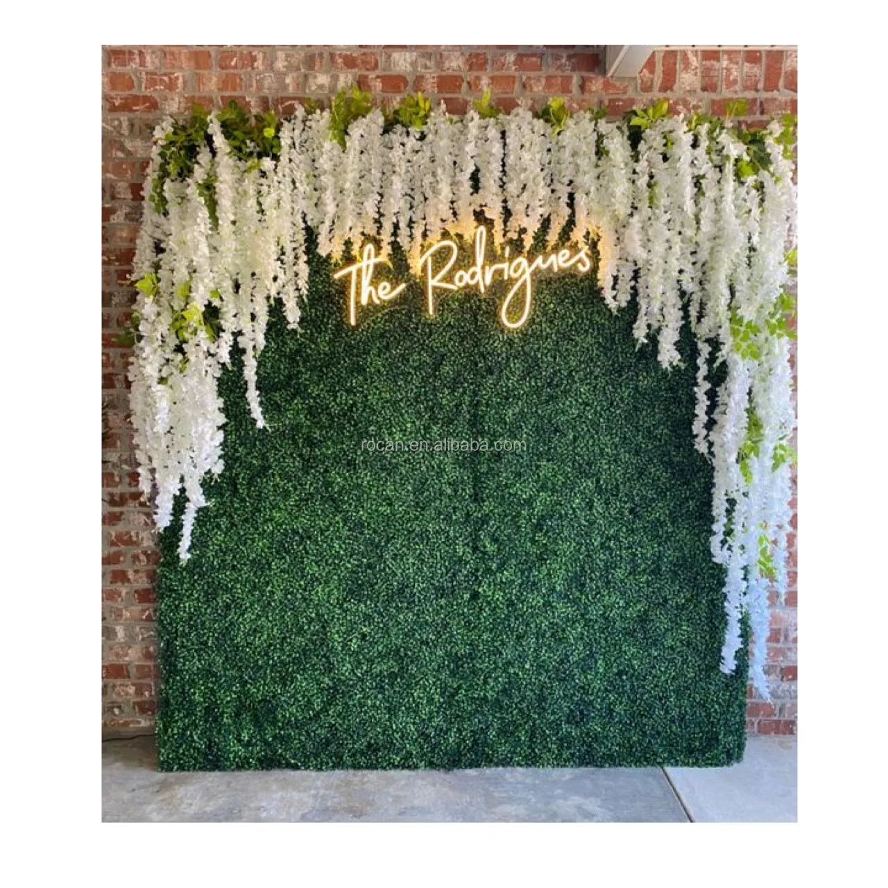 Wedding Ever Green party Wall birthday Flower Artificial Tropical Plant Jungle Boxwood Panel Grass Greenery Grass Wall
