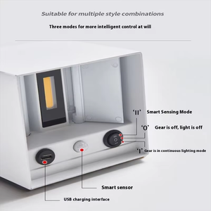 6 Wát cảm biến chuyển đổi điều khiển thiết kế mới USB nhôm <span class=keywords><strong>Led</strong></span> tường ánh sáng không thấm nước vuông màu đen cho home & HOTEL cho phòng khách - Product Image 5
