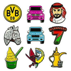 Cá nhân hoá kim loại yemen saudi kuwait UAE oman điện thoại nhãn dán keo thiết kế logo biểu tượng 3m keo ve áo Pin cho DIY điện thoại nhãn dán - Product Image 3