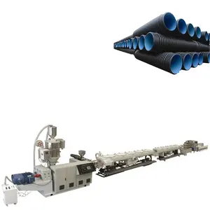 Plastic HDPE Double-wall Single-wall corrugated Pipe extruder Machine Production Line PE Pipe Tube extruder machine