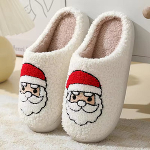 Adults Winter Warm Home Cozy Plush Christmas Santa Moose Gingerbread <b>slippers</b> for Men Woman - Product Image 6