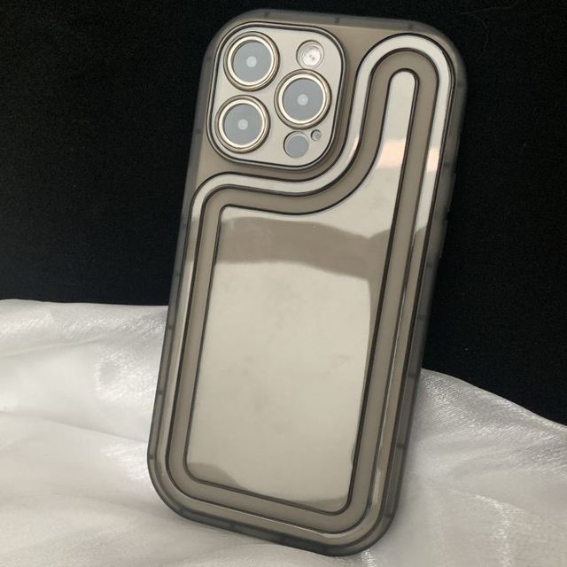 Customize New Arrival Transparent Case Mobile Phone Case With Case Protector for iPhone 15 Lines Design Waterproof Shockproof