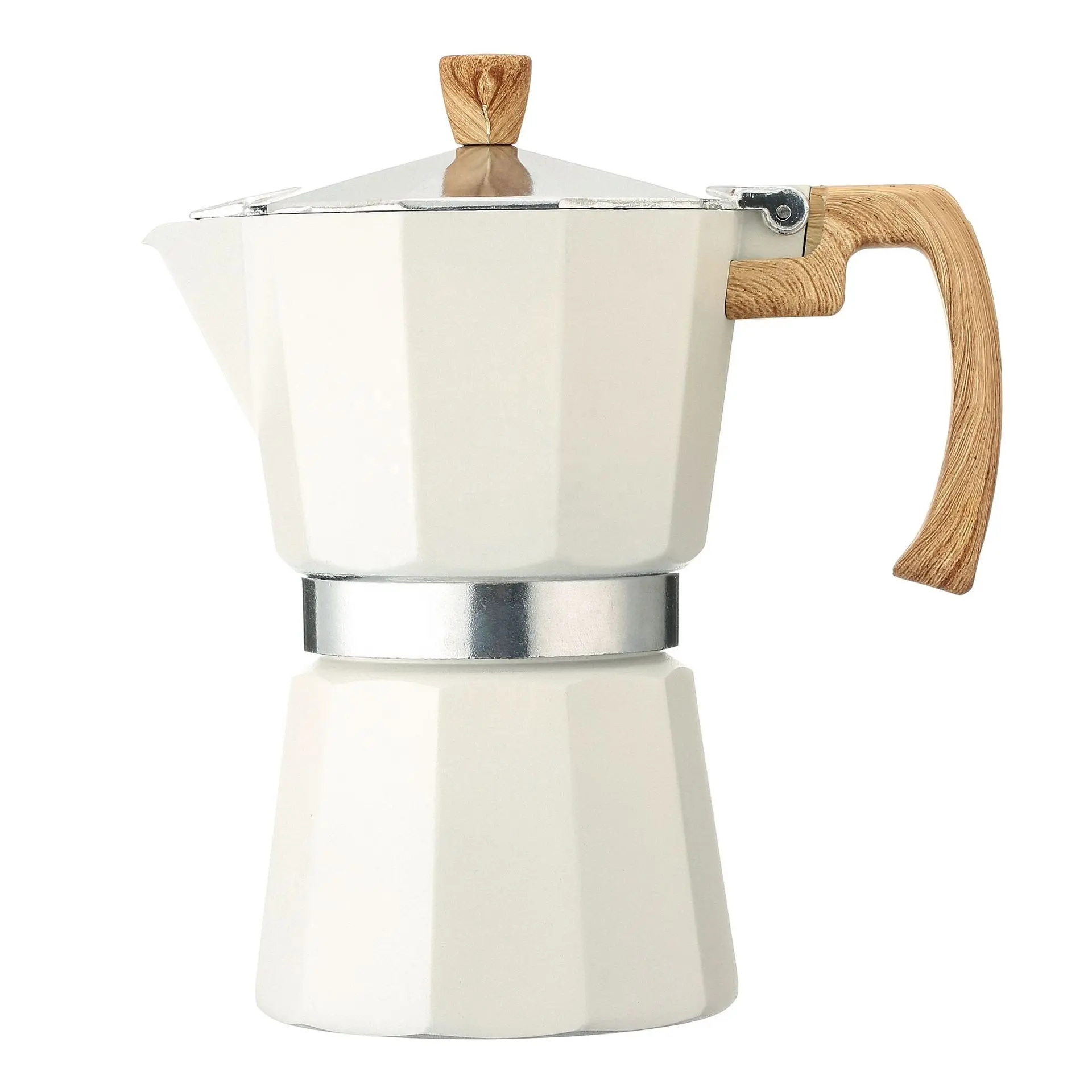 Precio de fábrica, Stock Manual italiano 3/6, taza de Espresso, olla Moka de aluminio, olla Moka Kahve, estufa, cafetera italiana, olla Mocha