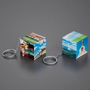 Tùy Chỉnh Cảnh Thành Đô Ảnh Keychain Ma Thuật <span class=keywords><strong>Cube</strong></span> Túi Chainurban Mốc Tùy Chỉnh UV Bóng Kết Thúc Du Lịch Lưu Niệm Phụ Kiện - Product Image 6